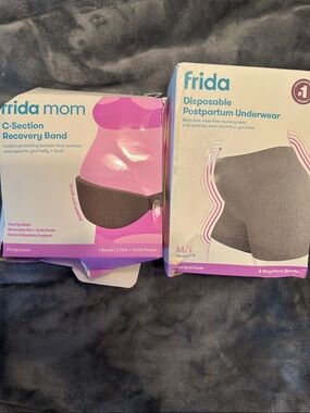 Frida Disposable Postpartum Underwear - Gray (M/L) Box of 8 pair + Band